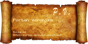 Porten Veronika névjegykártya